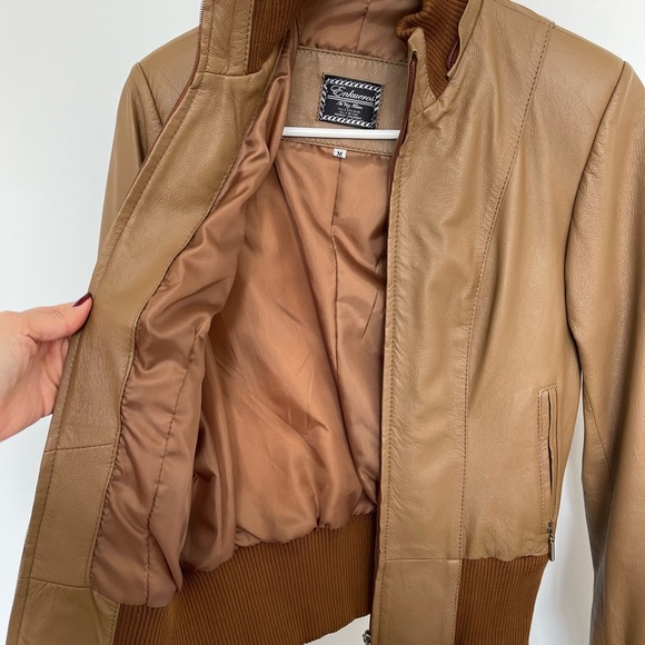 LEATHER bomber jacket - Picture 2 of 10